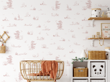 Story of Pooh Toile de Jouy Wallpaper