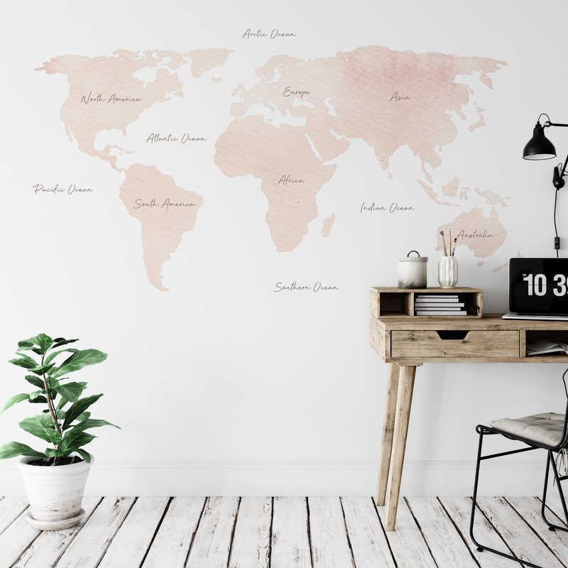 World Map Wallpaper - Urban Li'l