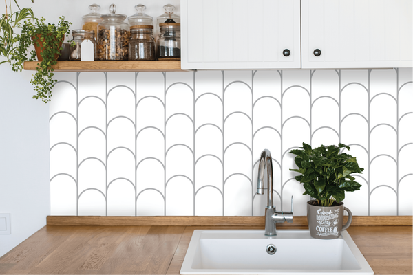 Scallop Fingers Kitchen Backsplash by Styledbypt x Urban Li'l