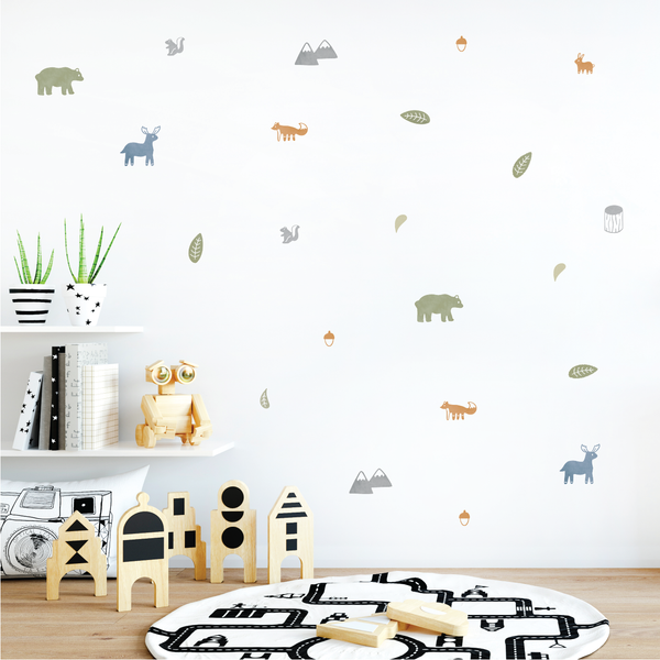 Woodland Animals Fabric Decal