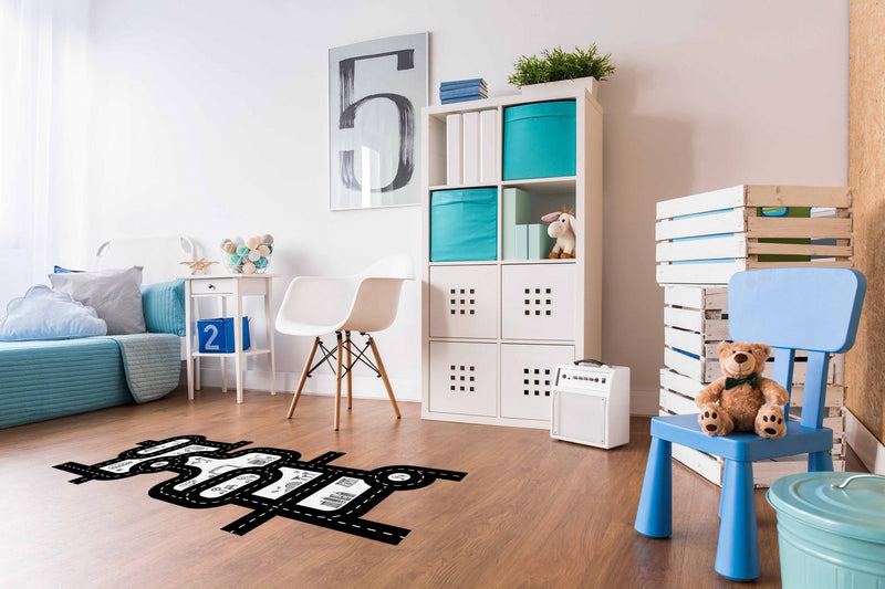Car Track Fabric Floor Decal