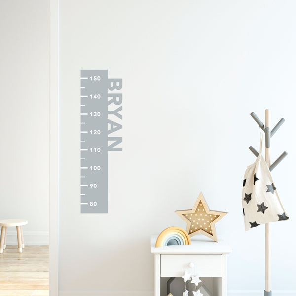 Name Ruler Height Chart Fabric Decal