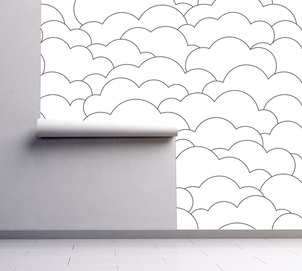 Line Clouds Wallpaper - Urban Li'l