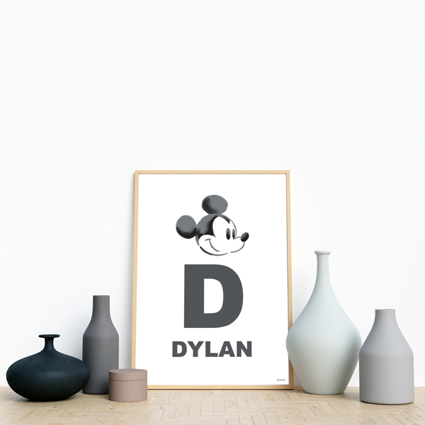 Watercolour Mickey Custom Name Poster