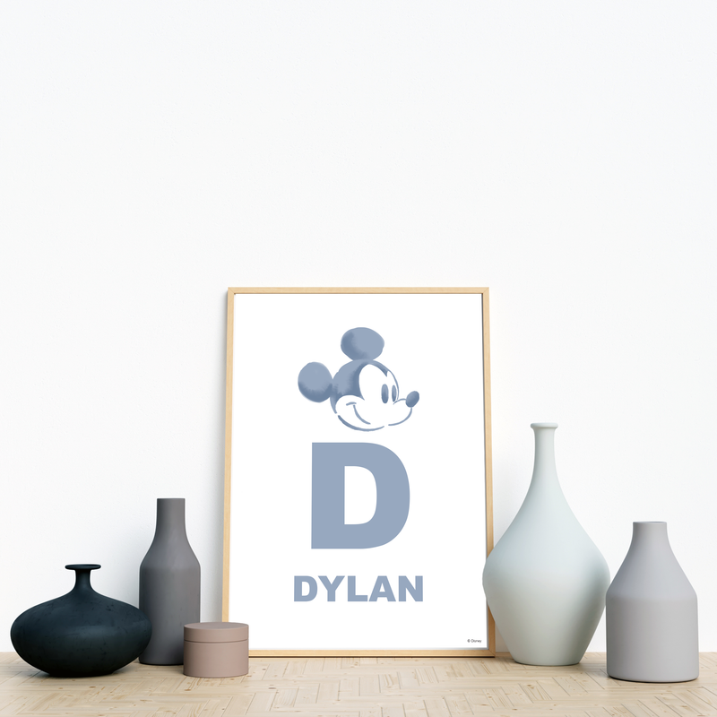 Watercolour Mickey Custom Name Poster