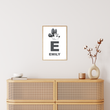Watercolour Minnie Custom Name Poster