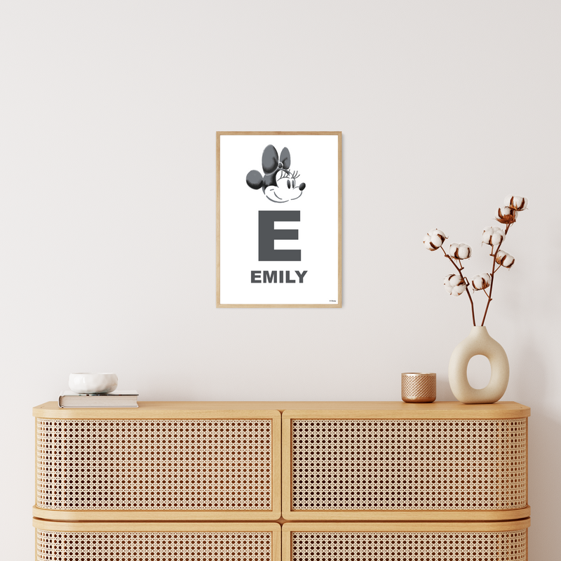 Watercolour Minnie Custom Name Poster