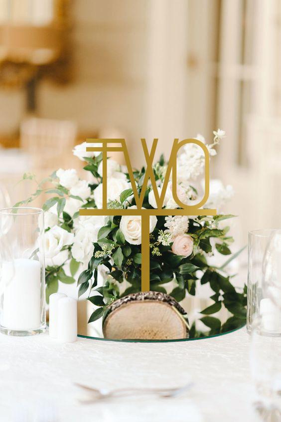 Liners Wedding Table Number Signage
