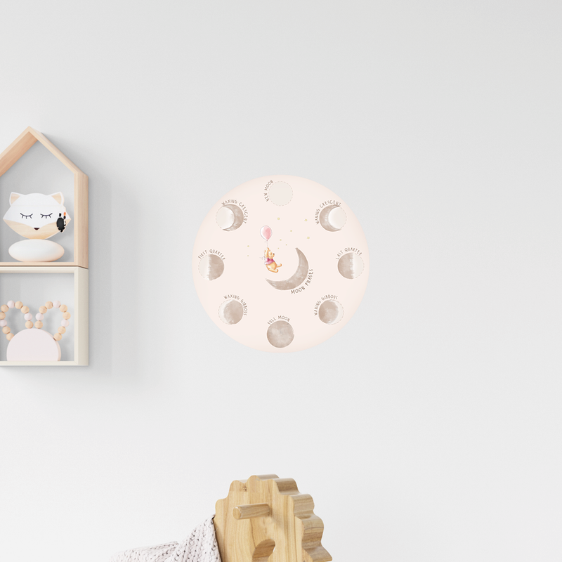 Winnie the Pooh Moon Phases Educational Fabric Decals
