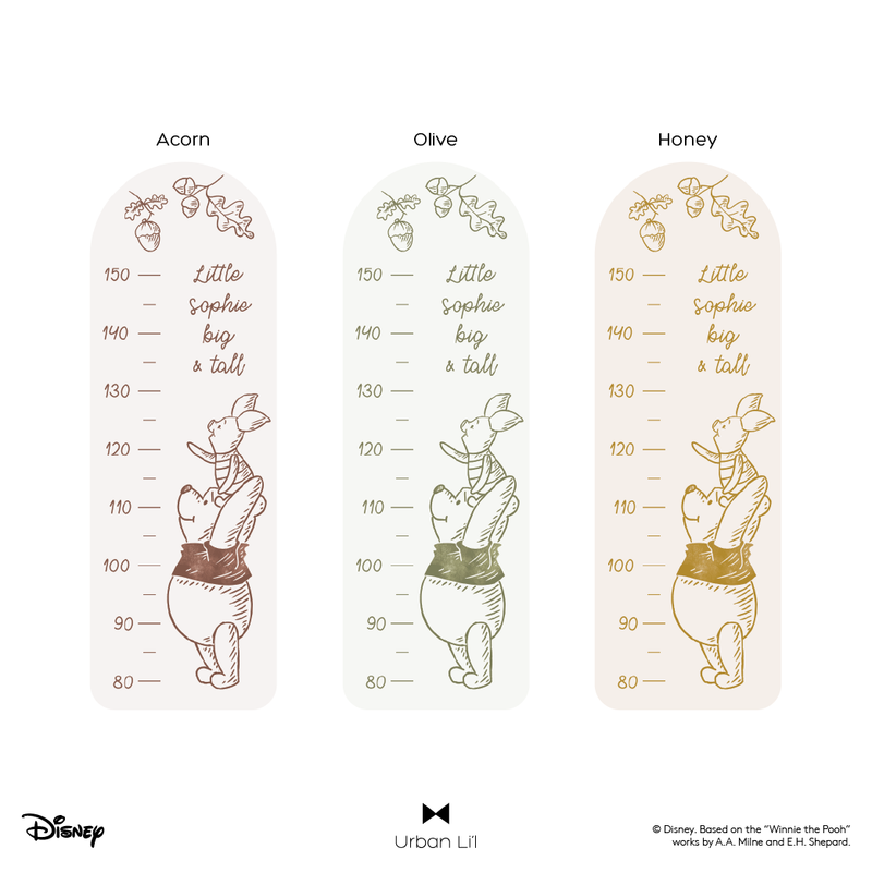 Pooh & Piglet Arch Height Chart Fabric Decal