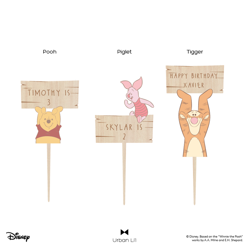 Winnie The Pooh & Friends Sign Cake Topper