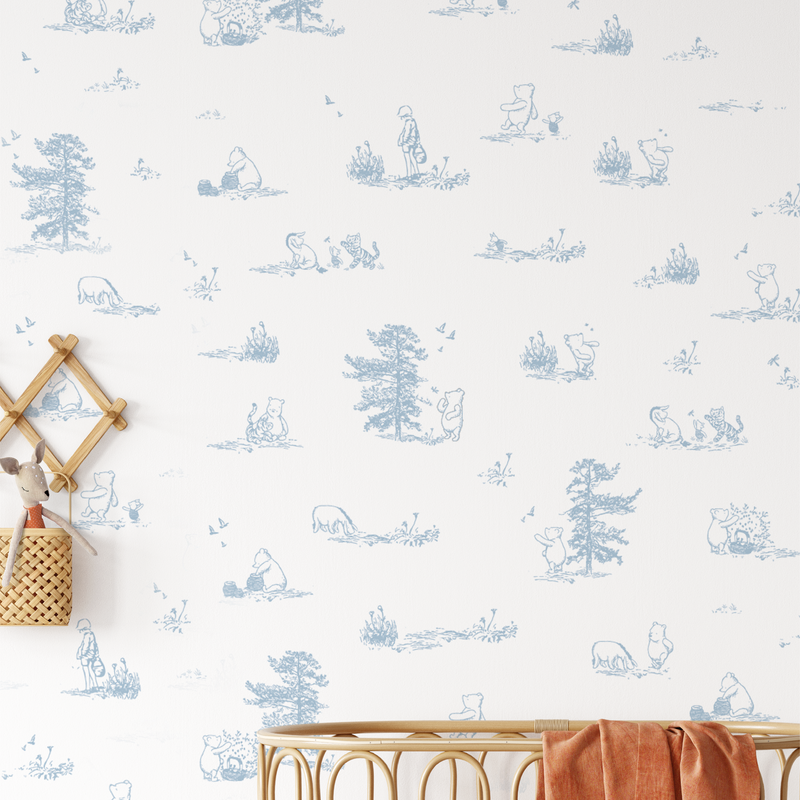 Story of Pooh Toile de Jouy Wallpaper
