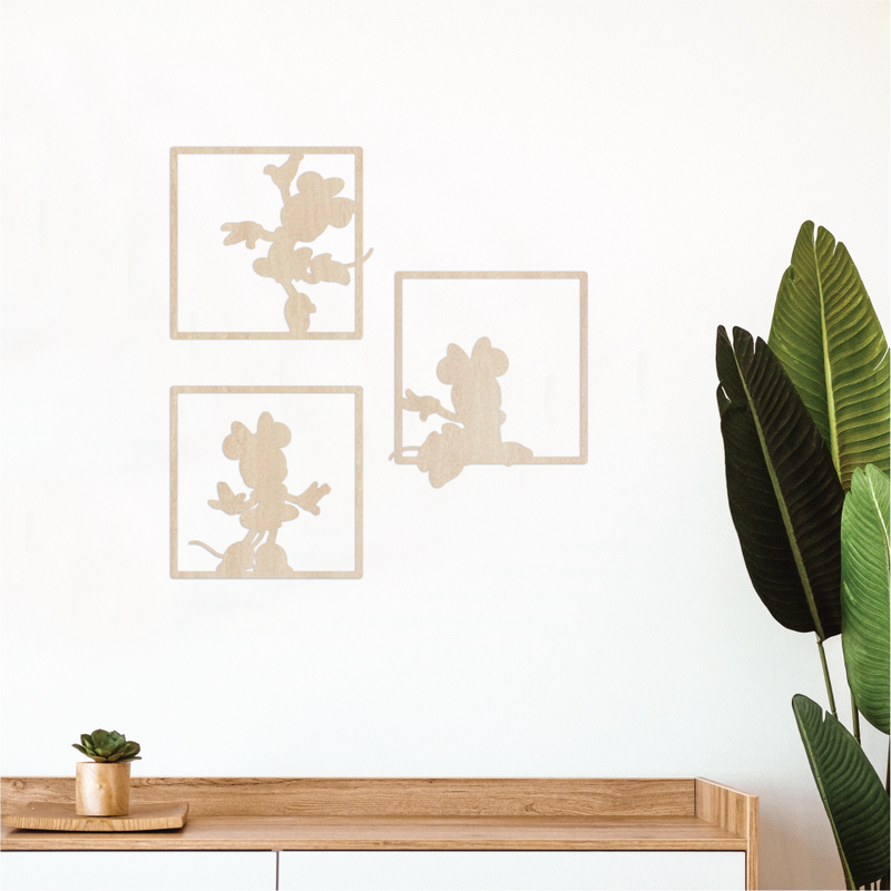 Minnie Framed Silhouette Plaque