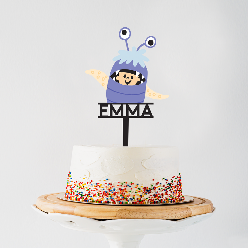 Monsters Inc Boo Custom Name Cake Topper
