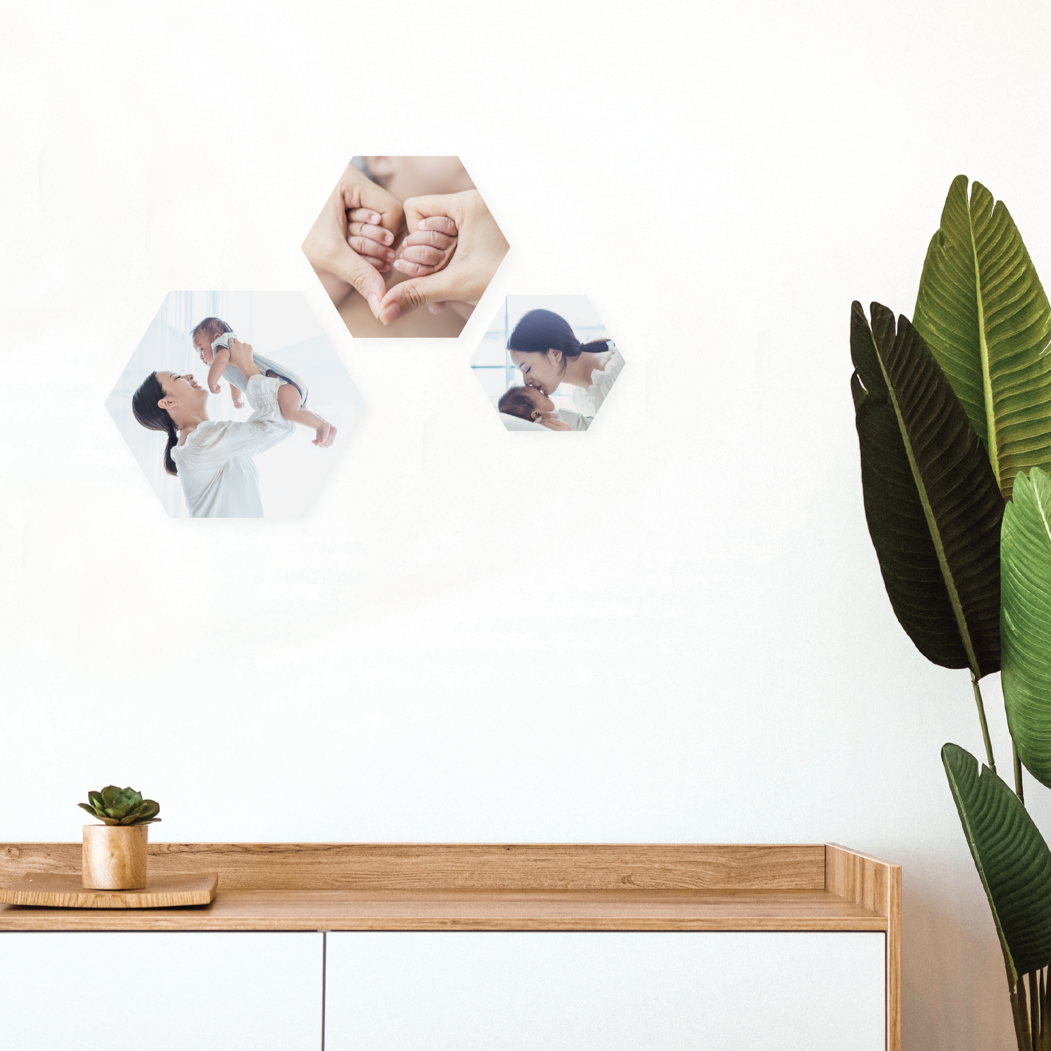 Hex Frame Wall Decal – Photo & Art Display Décor