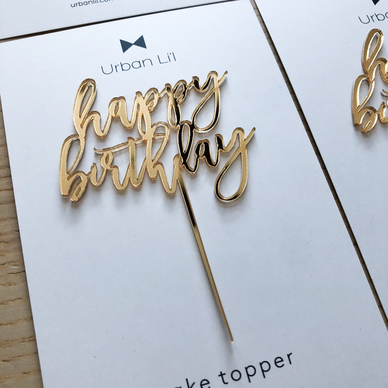 ‘Happy Birthday' Mini Cake Topper 2.5"