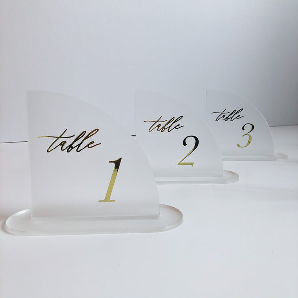 Quart Wedding Table Number Signage - Urban Li'l