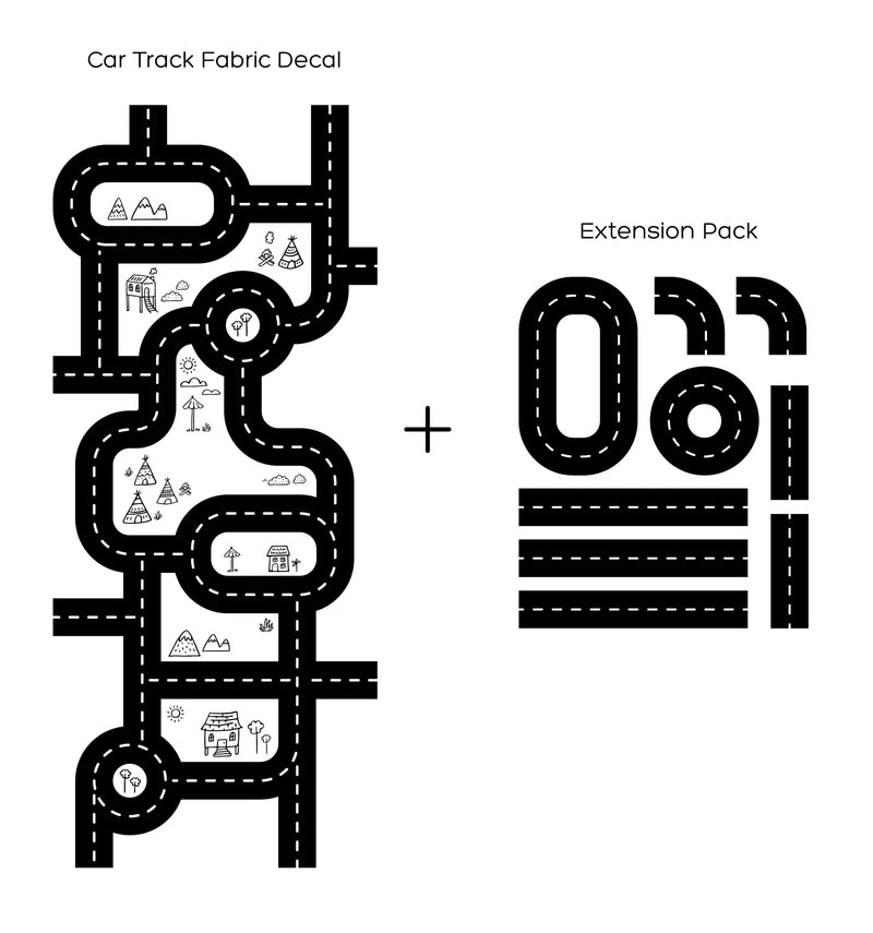 Car Track Fabric Floor Decal