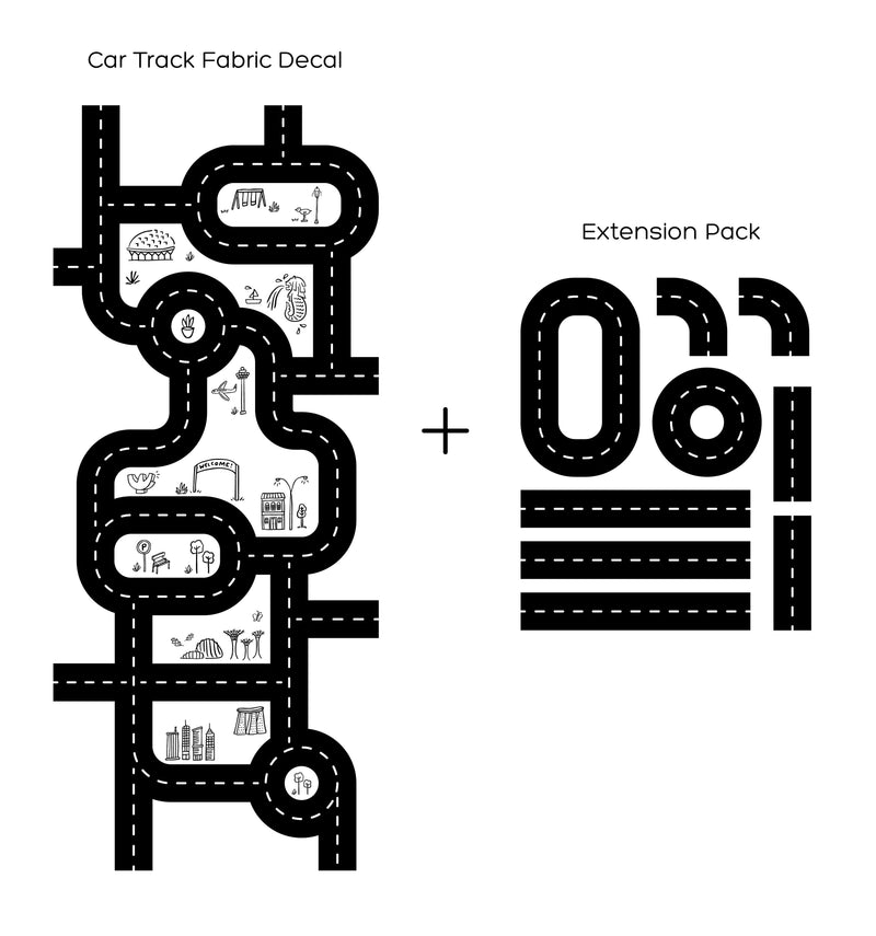 Car Track Fabric Floor Decal